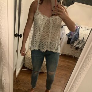 Vintage Havana white lace tank